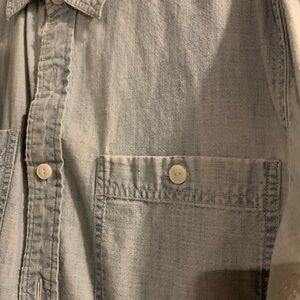 bundle of 5 classic chambray LL Bean denim lightweight shirts